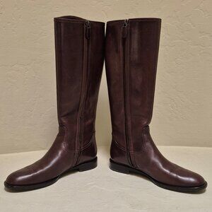 Salvatore Ferragamo Brown Leather Riding Boots